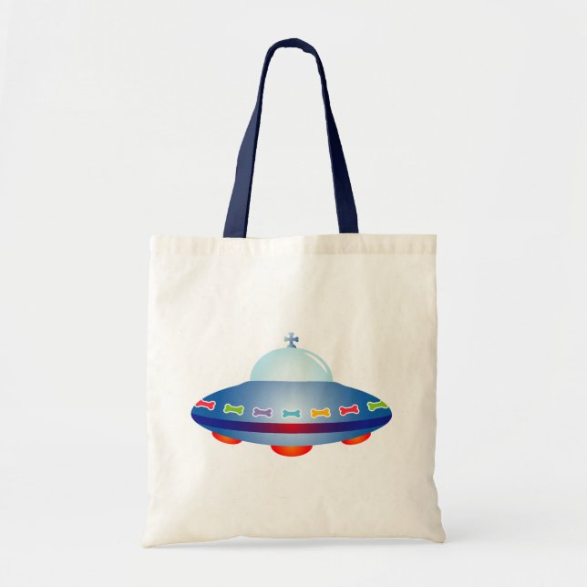 UFO Spaceship Tote Bag (Front)