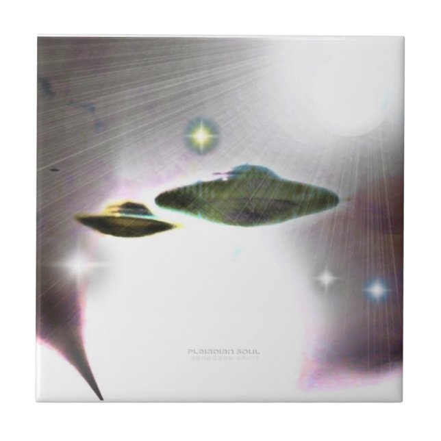 UFO Streaks of Light Tile (Front)