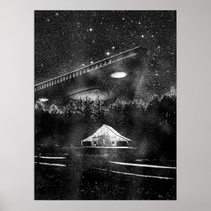 UFO TRB Triangle Spacecraft Alien Mens Womens Poster