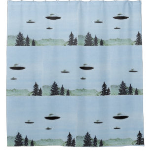 UFO Trio Shower Curtain