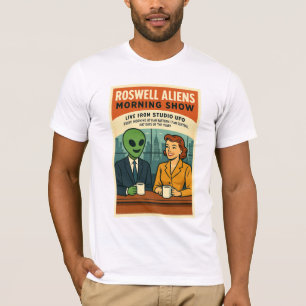 UFO TV Anchorman Morning Show Roswell Aliens T-Shirt