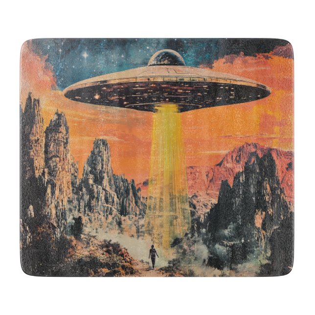 UFO  UAP Alien Abduction  Cutting Board (Front)