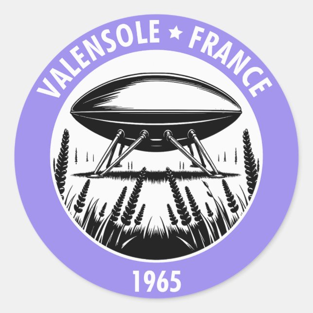 UFO Valensole 1965 Classic Round Sticker (Front)