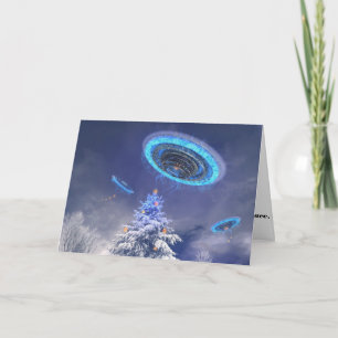 UFO Xmas Holiday Card