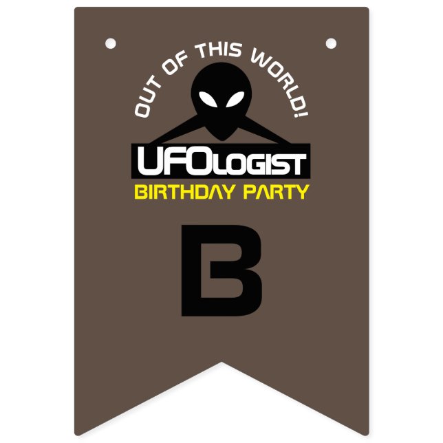 UFOlogist Party, Birthday Bunting (Second Flag)