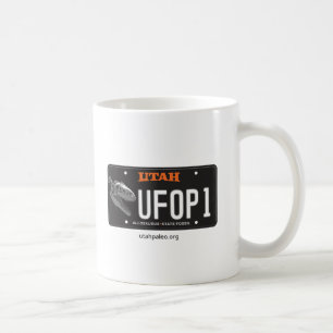 UFOP Logo & Allosaurus License Plate 11 oz. Mug