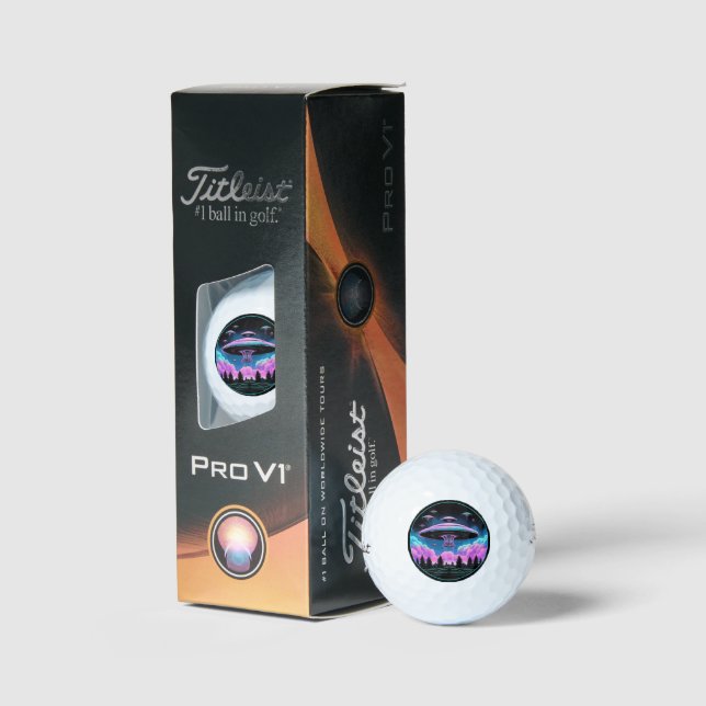 UFOs Alien Invasion Aesthetic  Golf Balls (Packaging)