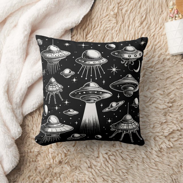 UFOs and Flying Saucers Sci Fi  Cushion (Blanket)