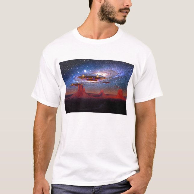 UFOs Over Monument Valley T-Shirt (Front)