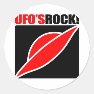 UFO's Rock! Classic Round Sticker