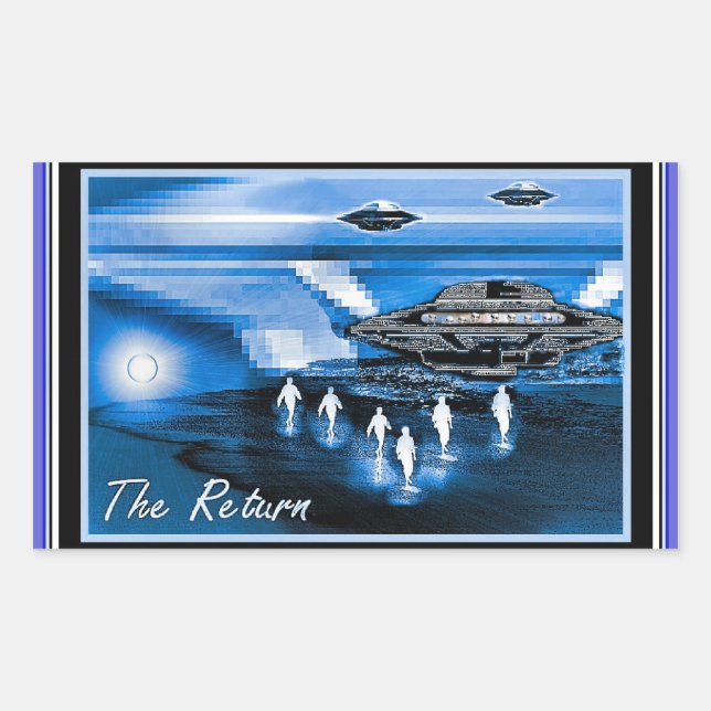 UFOs - The Return Rectangular Sticker (Front)