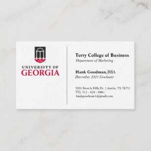 UGA business card.  Card