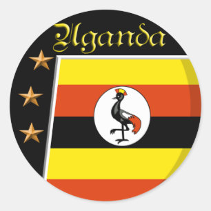 Uganda Classic Round Sticker