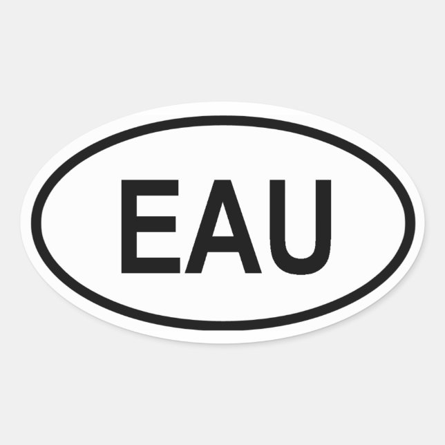 Uganda "EAU" Oval Sticker (Front)