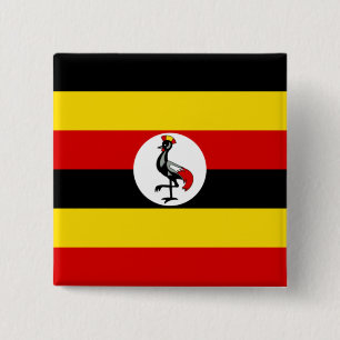 Uganda Flag 15 Cm Square Badge