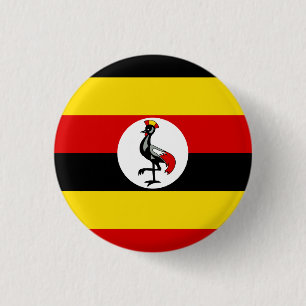 Uganda Flag 3 Cm Round Badge