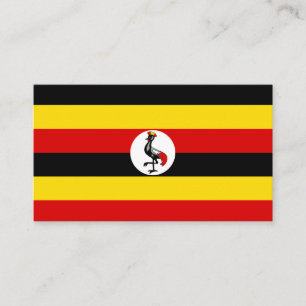 Uganda flag business card