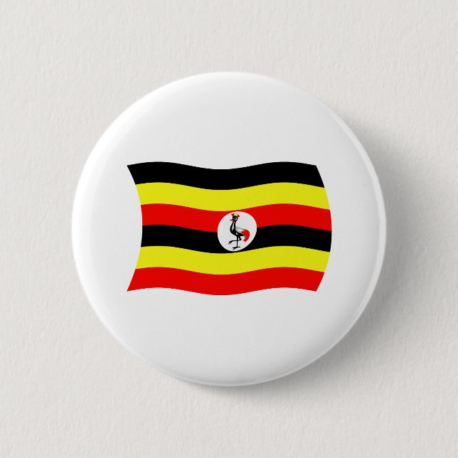 Uganda Flag Button (Front)
