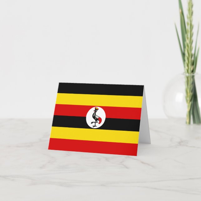 Uganda Flag Card (Front)