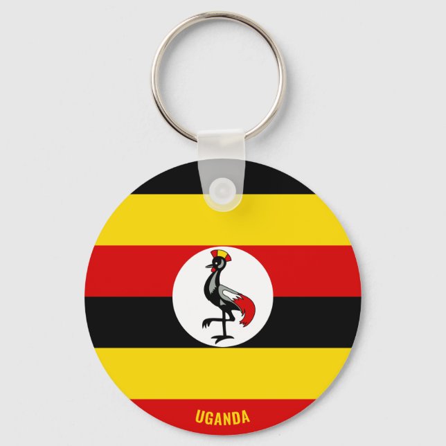 Uganda Flag Charming Patriotic Key Ring (Front)
