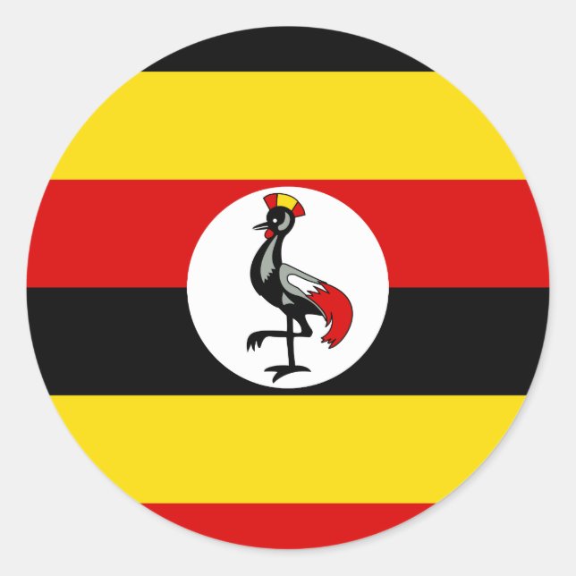 Uganda Flag Classic Round Sticker (Front)
