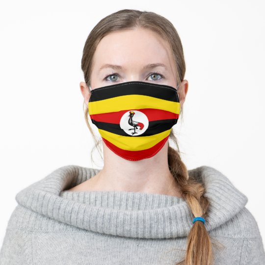 Uganda Flag Cloth Face Mask Zazzle.co.uk