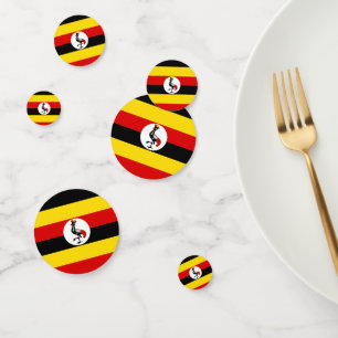 Uganda flag confetti