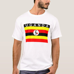 uganda flag country text name T-Shirt