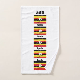 UGANDA FLAG Customisable Photo Gym Hand Towel