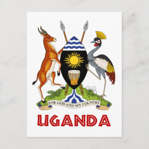 UGANDA -  flag/emblem/coat of arms/symbol Postcard