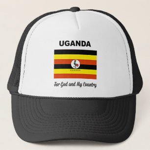 Uganda flag, labelled trucker hat