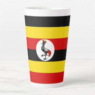 Uganda flag latte mug