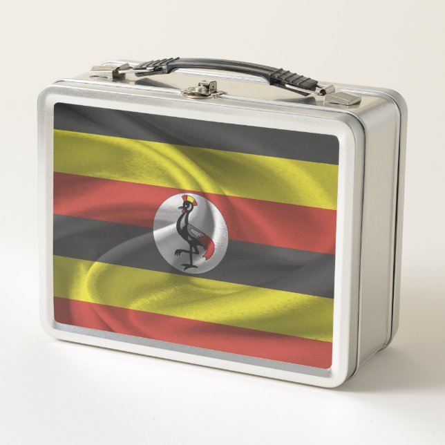 Uganda Flag Metal Lunch Box (Front)