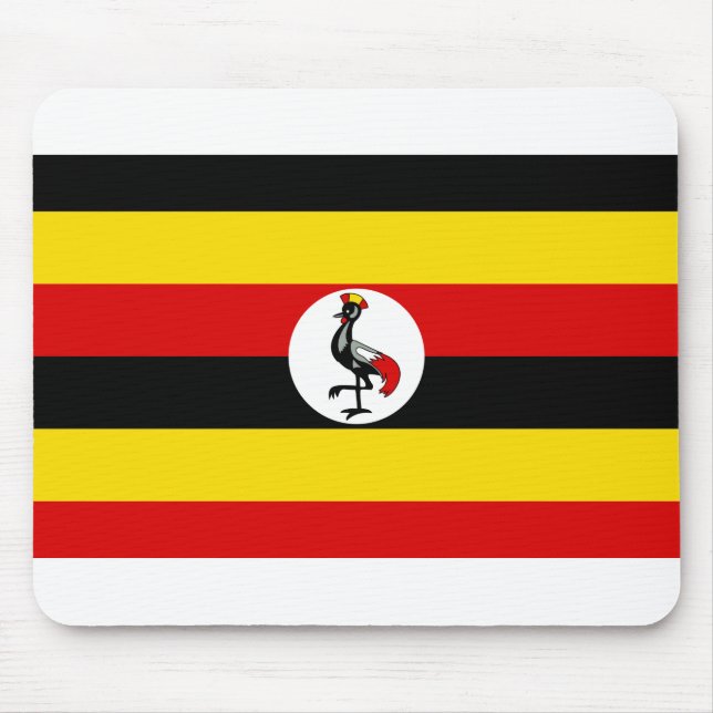 Uganda Flag Mouse Mat (Front)