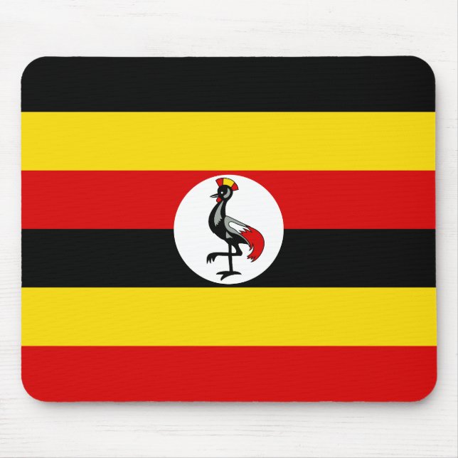 Uganda Flag Mouse Mat (Front)
