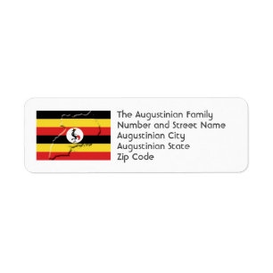 UGANDA FLAG Personalised Return Address