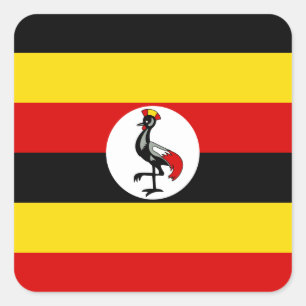 Uganda Flag Square Sticker