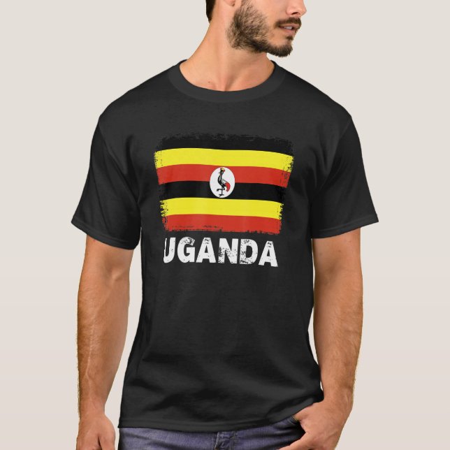 Uganda Flag   Support Ugandan People Women Men   T-Shirt (Front)