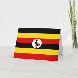 Uganda flag thank you card