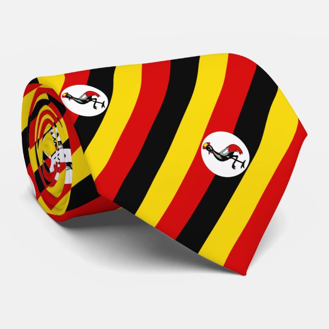 Uganda Flag Tie (Rolled)