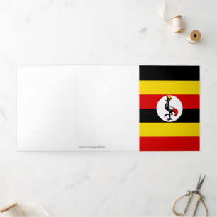 Uganda flag Tri-Fold card