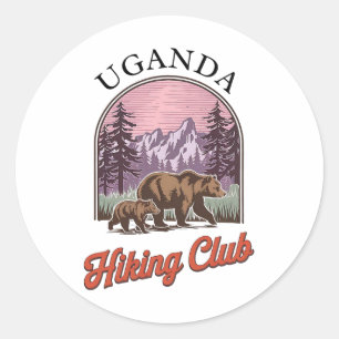 Uganda Hiking Club Classic Round Sticker