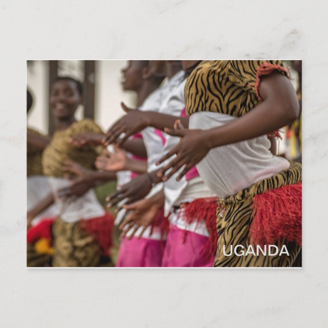 Uganda Ladies Dancing Travel Postcard (Front)