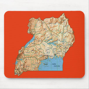 Uganda Map Mousepad
