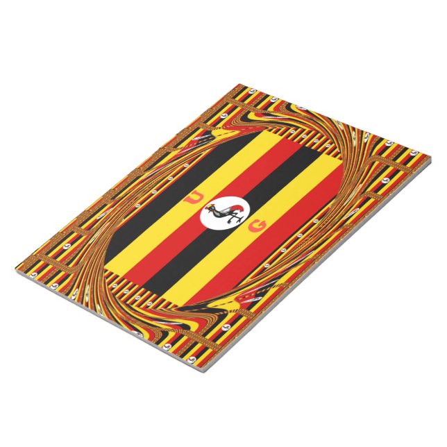 Uganda National Flag Notepad (Angled)