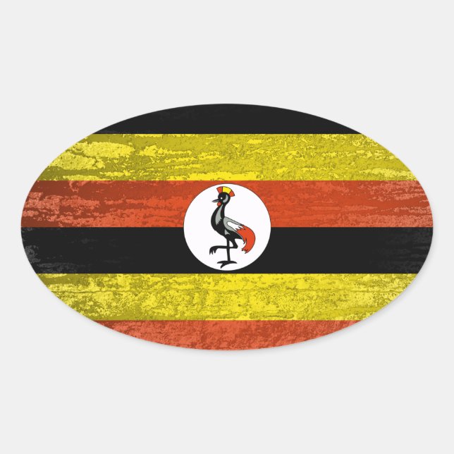 Uganda Oval Sticker (Front)