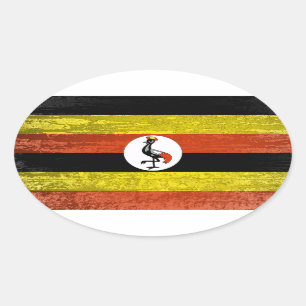 Uganda Oval Sticker
