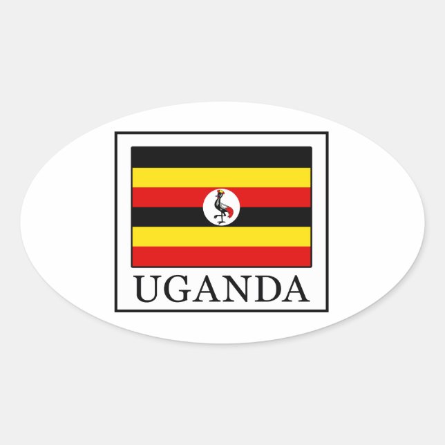 Uganda Oval Sticker (Front)
