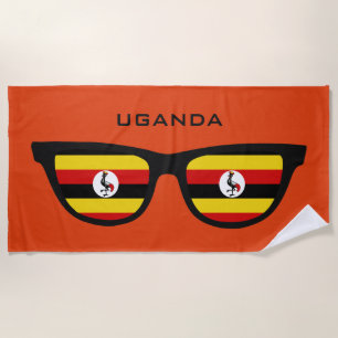 Uganda Shades custom text beach towel
