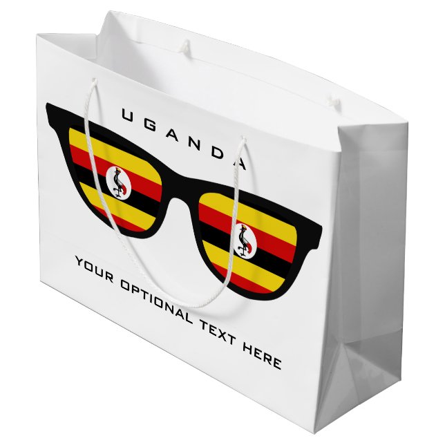 Uganda Shades custom text & colour gift bag (Back Angled)